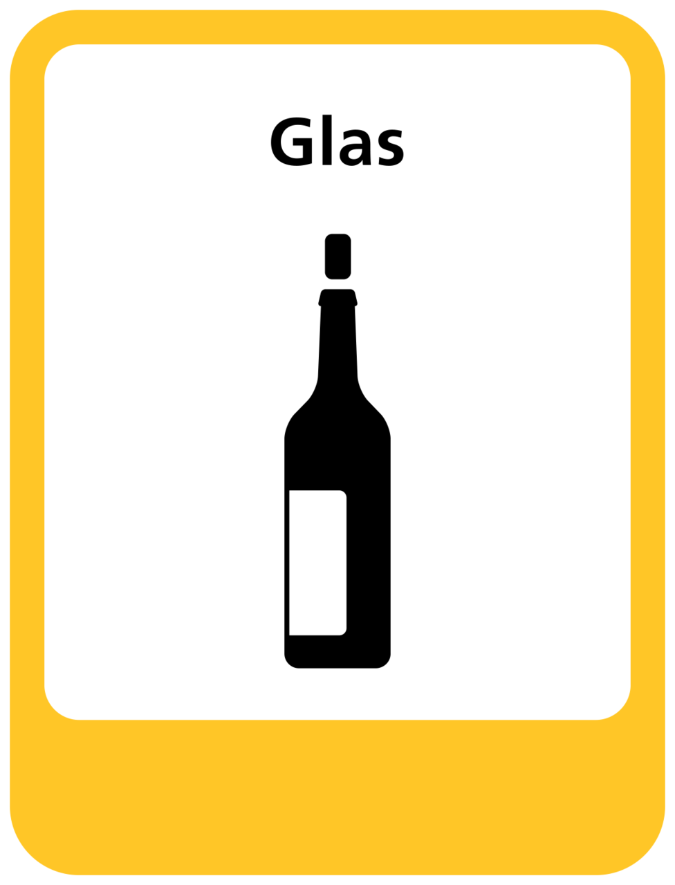 Glasafval sticker - Emmers-bedrukken