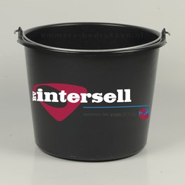Zwarte 12L Emmer Eco - 4 kleuren bedrukt Zwarte 12L Emmer Eco - 4 kleuren bedrukt