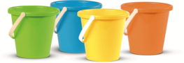 Speelgoed emmer - art. 00201 - ca 1,5L - Ø 17 cm h 16 cm (onbedrukt)
