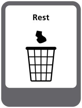 Rest afval sticker (pictogram volgens IenW) Rest afval sticker (pictogram volgens IenW)